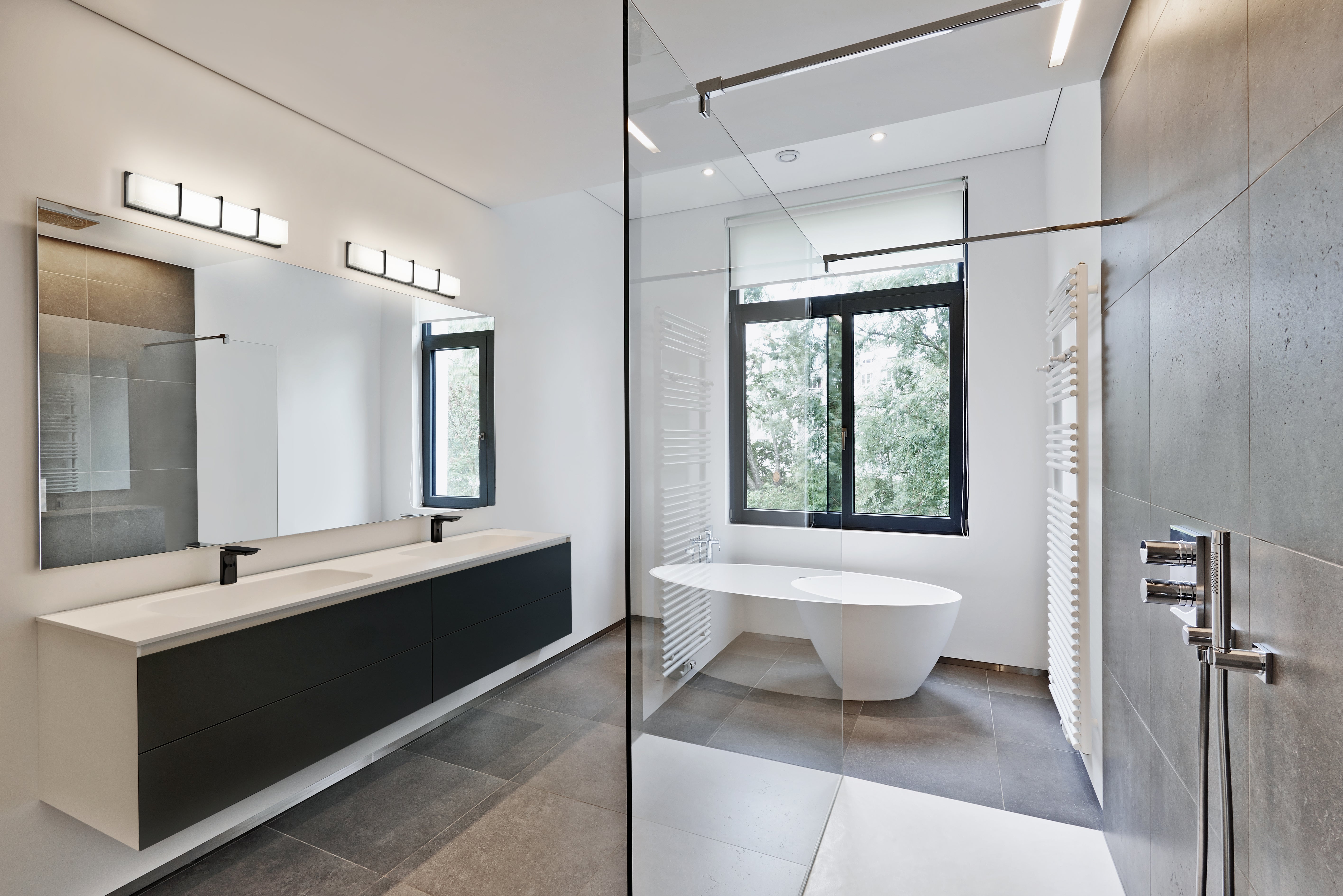 Watford 35-in Steel Vanity Light