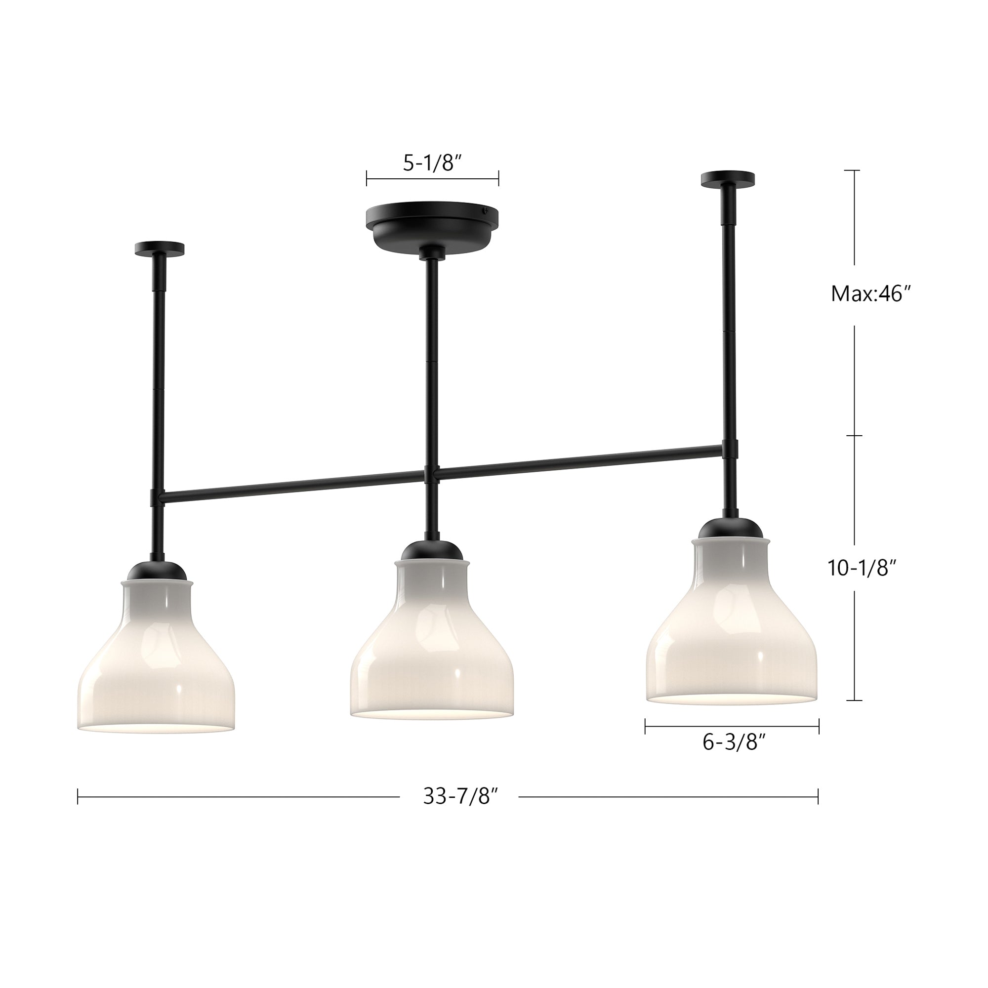 Westlake 34-in Steel Linear Pendant
