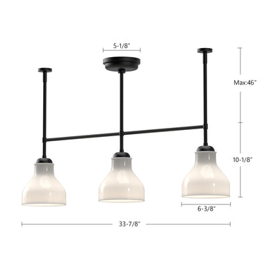 Westlake 34-in Steel Linear Pendant