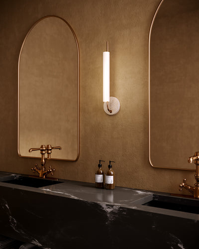 Wick 20-in Steel Stone Wall Sconce