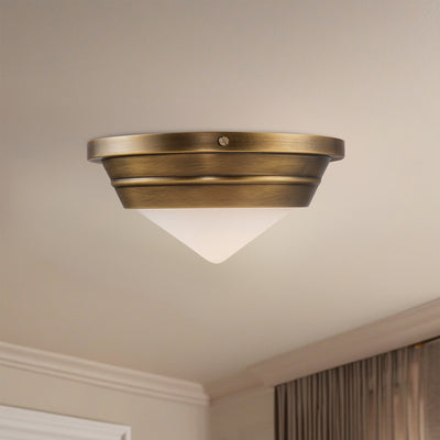 Willard 10-in Steel Flush Mount
