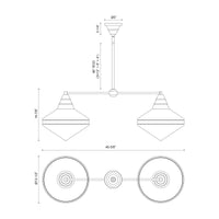 Willard 41-in Steel Linear Pendant