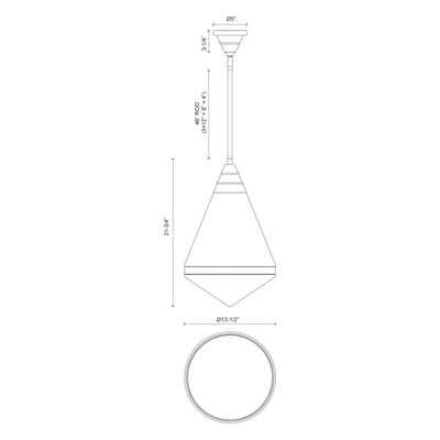 Willard 22-in Steel Pendant