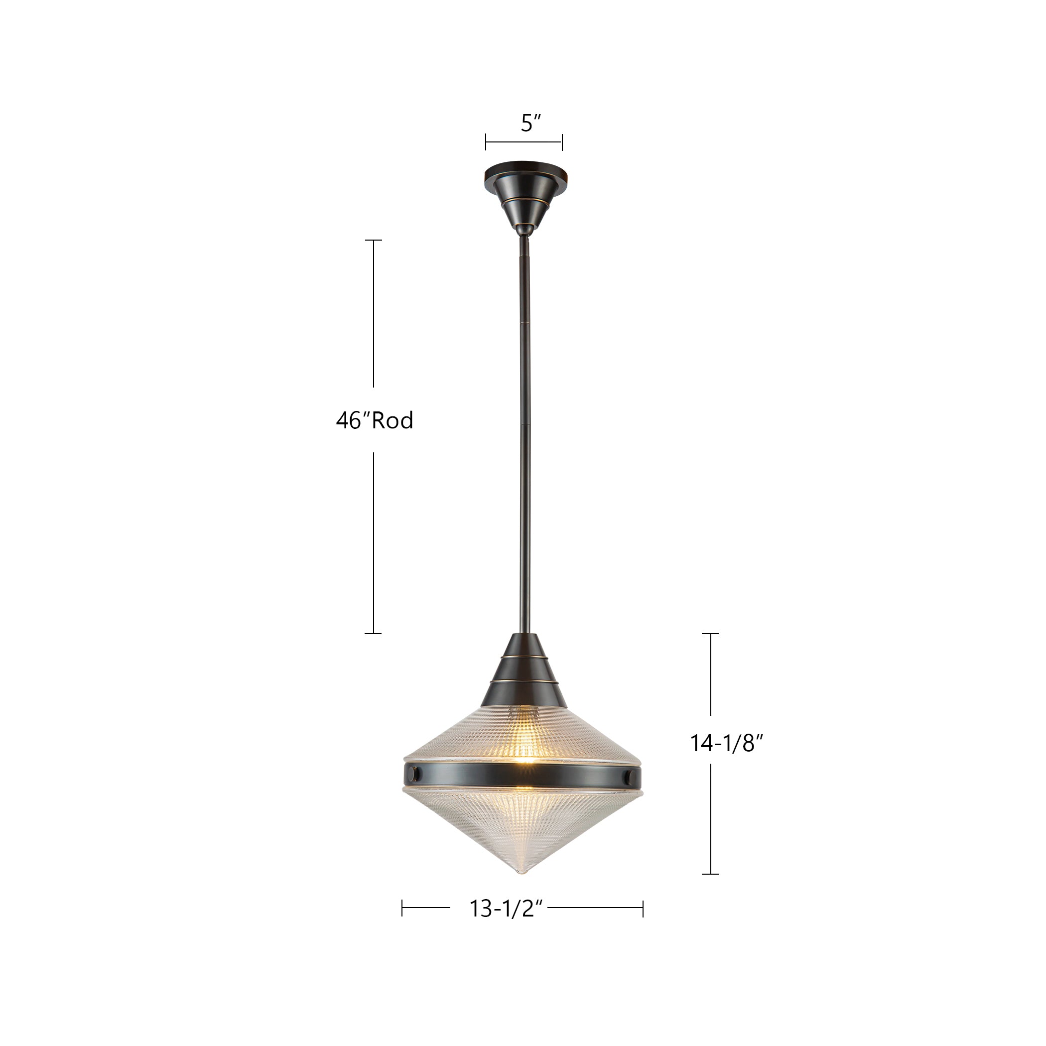 Willard 14-in Steel Pendant