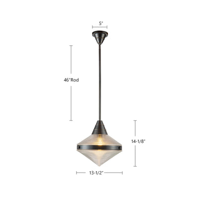 Willard 14-in Steel Pendant