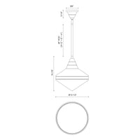 Willard 14-in Steel Pendant