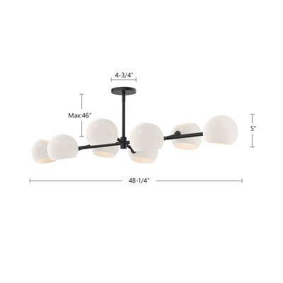Willow 48-in 8 Lights Linear Pendant