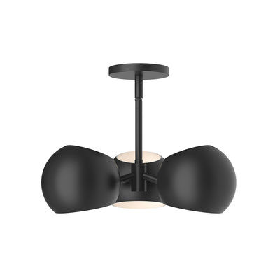 Willow 16-in 3 Lights matte Black Pendant