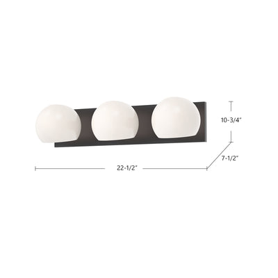 Willow 22-in Steel 3 Lights Vanity Light