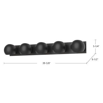Willow 40-in Steel Vanity Light