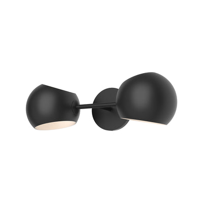 Willow 17-in Matte Black 2 Lights Damp-Rated Wall/Vanity Light