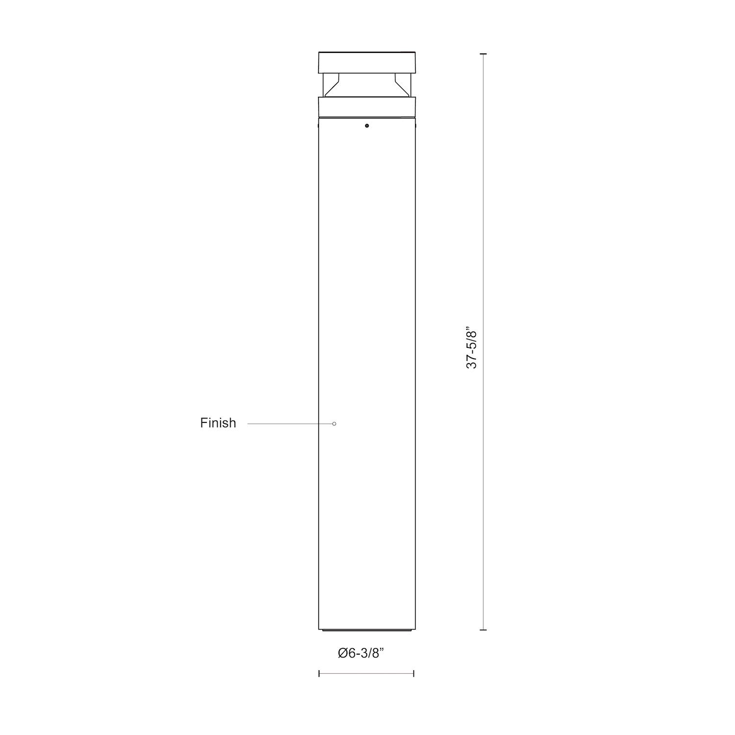 Windermere 38-in Aluminum Exterior Bollard Light