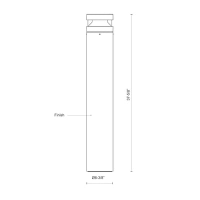 Windermere 38-in Aluminum Exterior Bollard Light