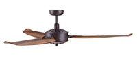 56 Inch Indoor Outdoor Bronze Ceiling Fan in Oil Rubbed Bronze with Remote