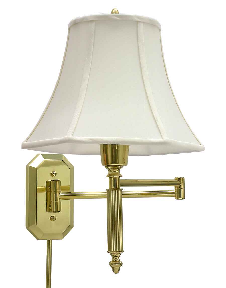 12-inch Arm Polished Brass Wall Swing Lamp