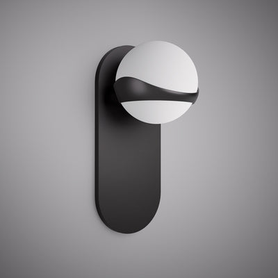 1 Lights Noa Black Single Wall Sconce Matte Black Dimmable 50W
