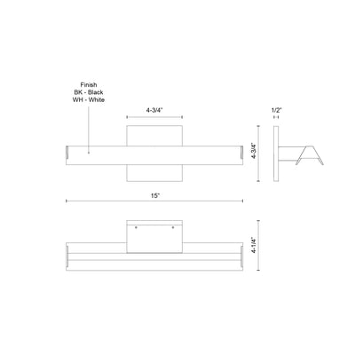 Galleria 15-in Aluminum Wall Sconce