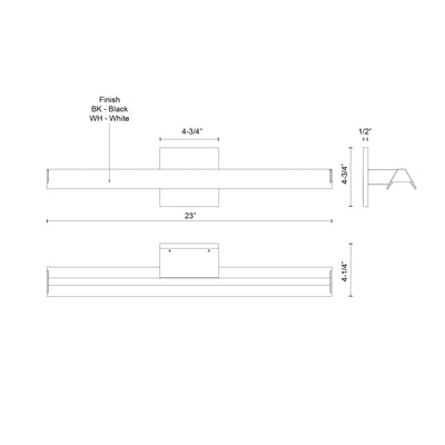 Galleria 23-in Aluminum Wall Sconce