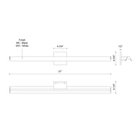 Galleria 37-in Aluminum Wall Sconce