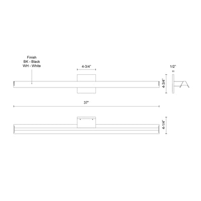 Galleria 37-in Aluminum Wall Sconce