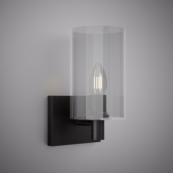 Camila 1-Light Wall Light in matte black finish