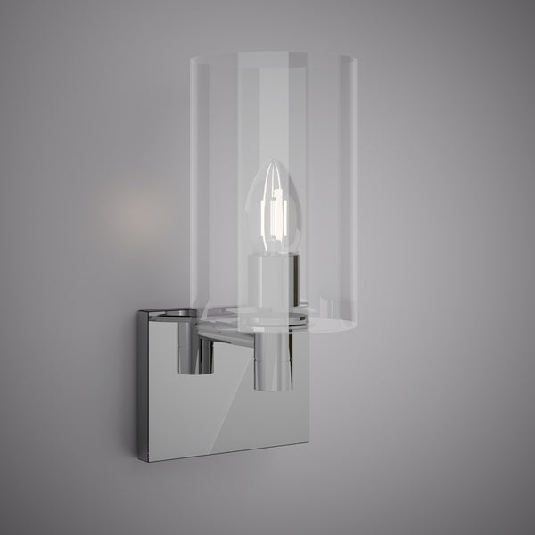 Camila 1-Light Wall Light in polished chrome finish