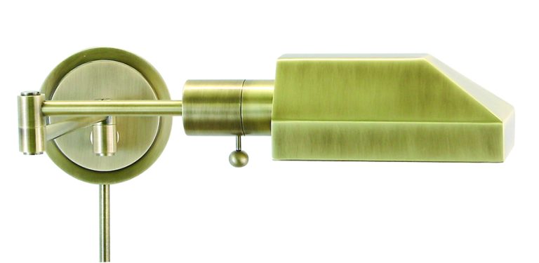 8.25-inch Home/office Antique Brass Direct Wire Wall Swing Lamp