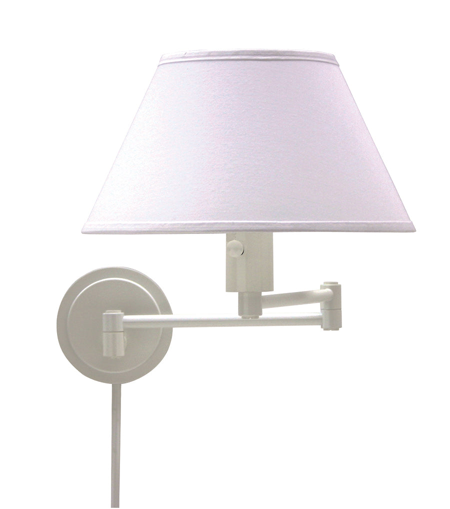 12-inch Home/office White Direct Wire Wall Swing Lamp