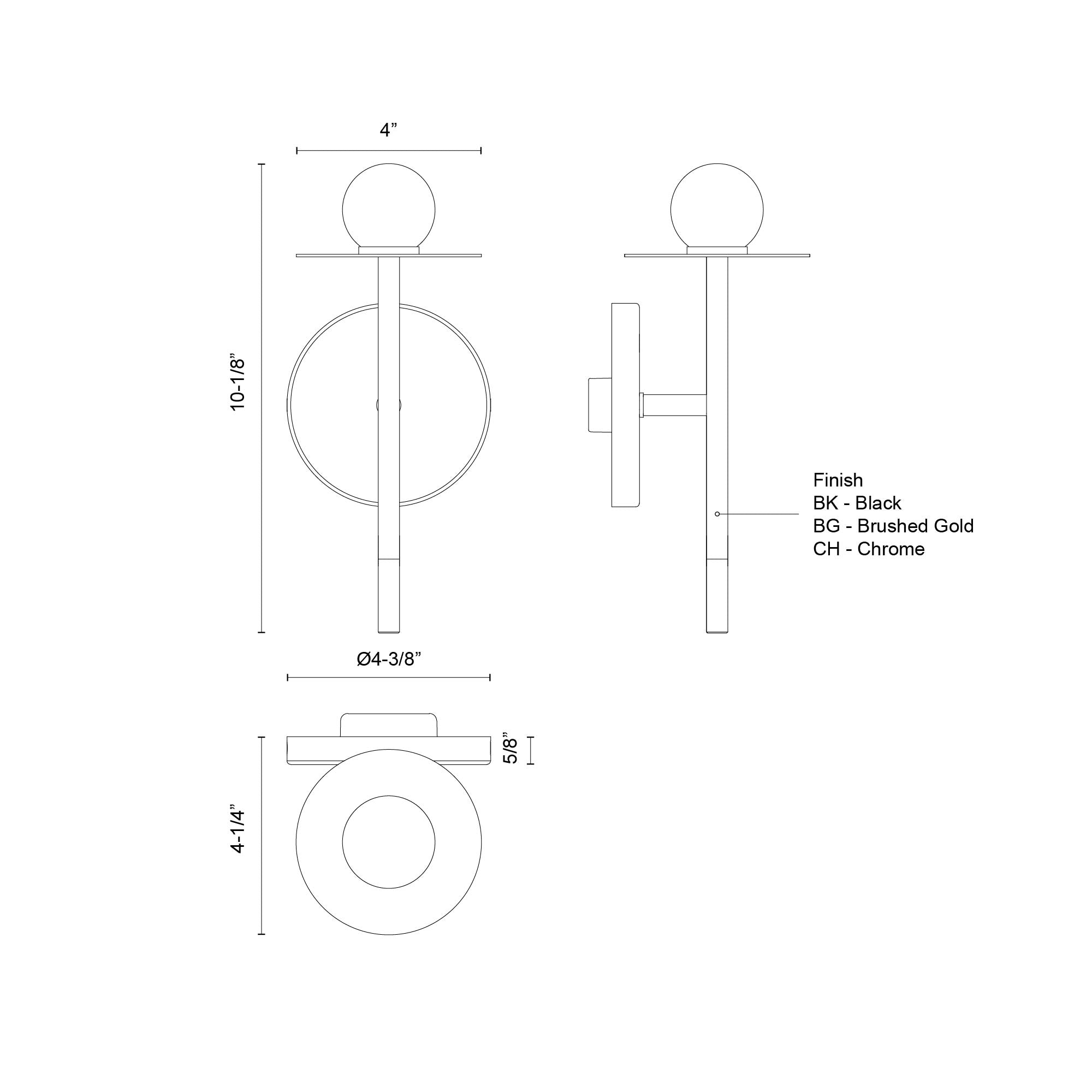 Elixir 10-in Steel Wall Sconce