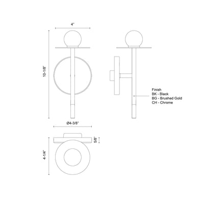 Elixir 10-in Steel Wall Sconce