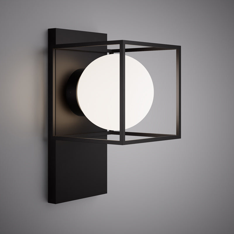 1 Lights Luna 1-light wall Sconce Matte Black  Dimmable 60W