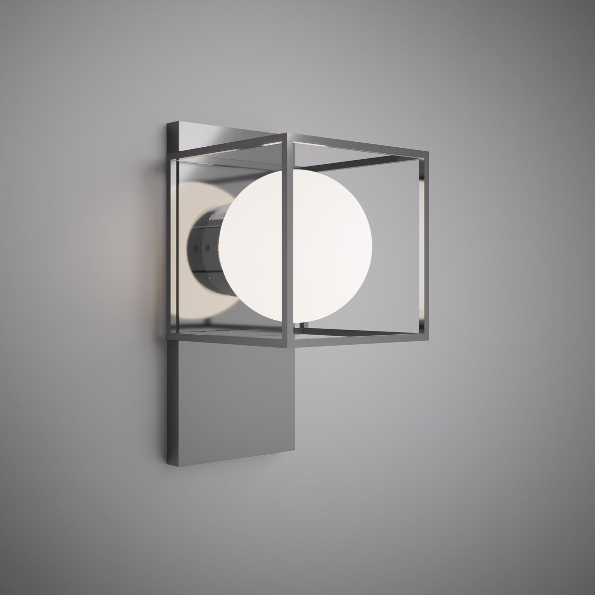 1 Lights Luna 1-light wall Sconce Polished Chrome  Dimmable 60W