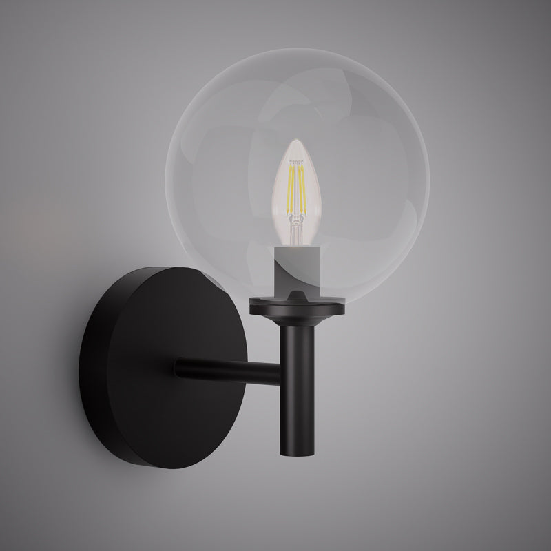 Orbit  Wall Sconce Matte Black  Dimmable