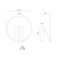 Roda 12-in Aluminum Acrylic Wall Sconce