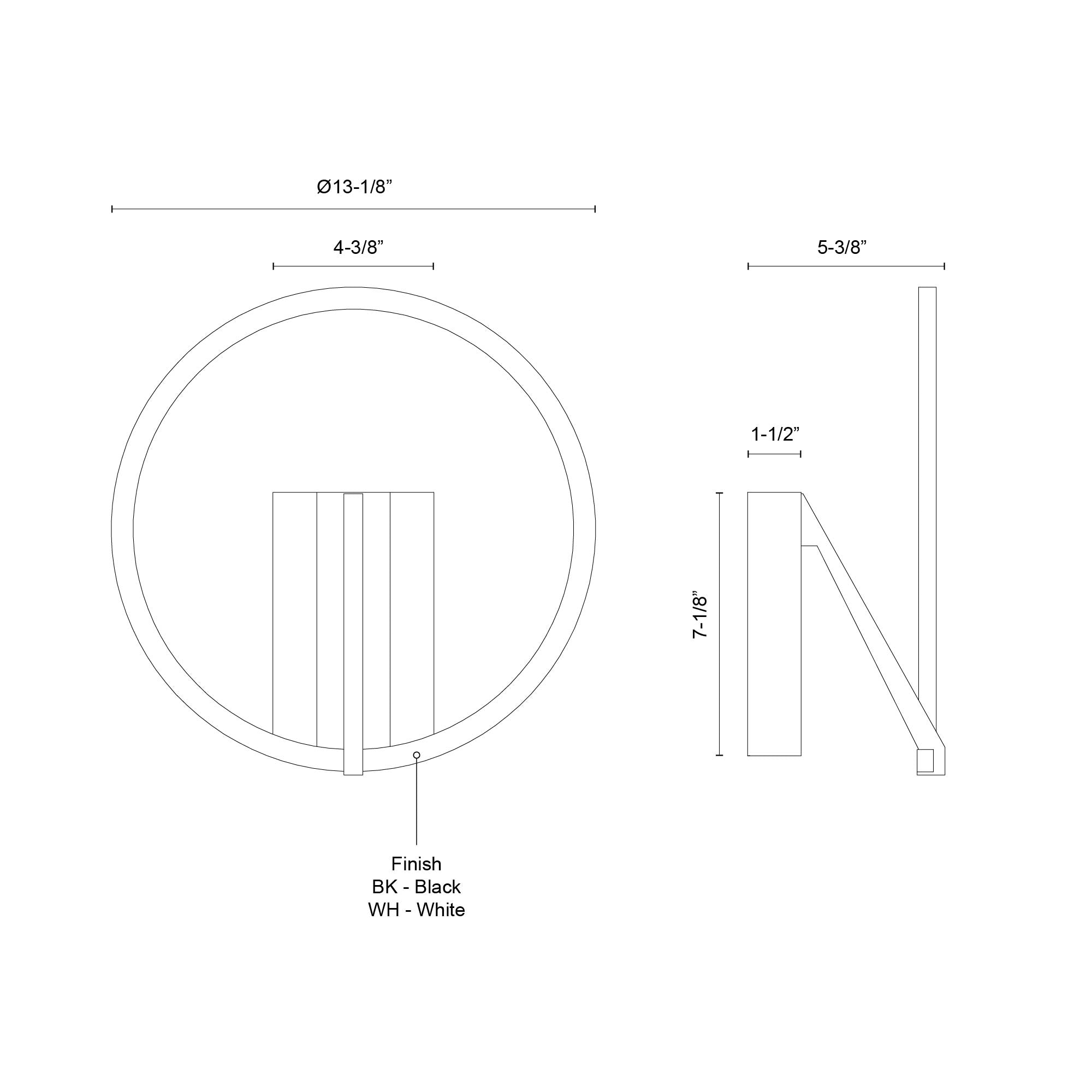 Roda 12-in Aluminum Acrylic Wall Sconce