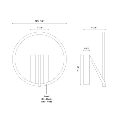 Roda 12-in Aluminum Acrylic Wall Sconce