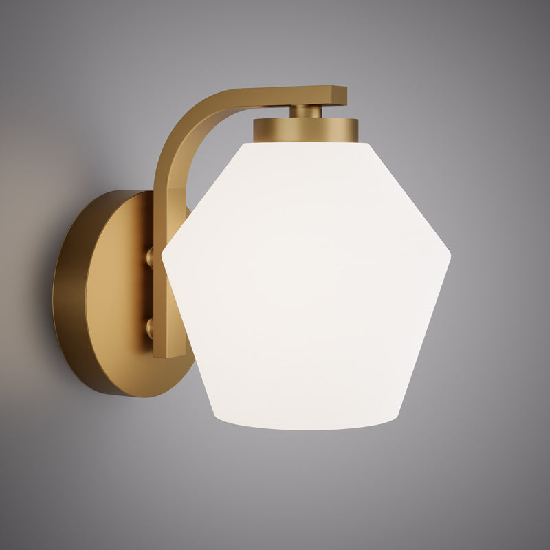1 Lights Ella Aged Brass Wall Sconce Aged Brass  Dimmable 60W