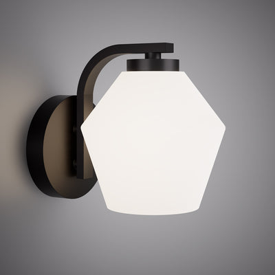 1 Lights Ella Black Wall Sconce Matte Black Dimmable 60W