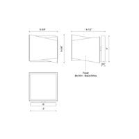 Cubix 5-in Steel Acrylic Wall Sconce