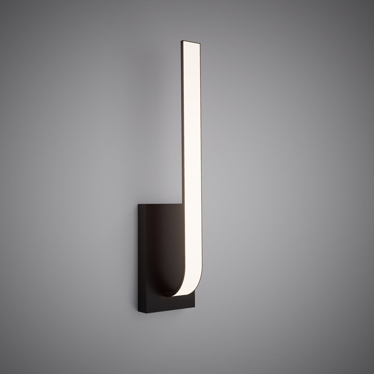 20-inch Matte Black Dimmable Wall Sconce