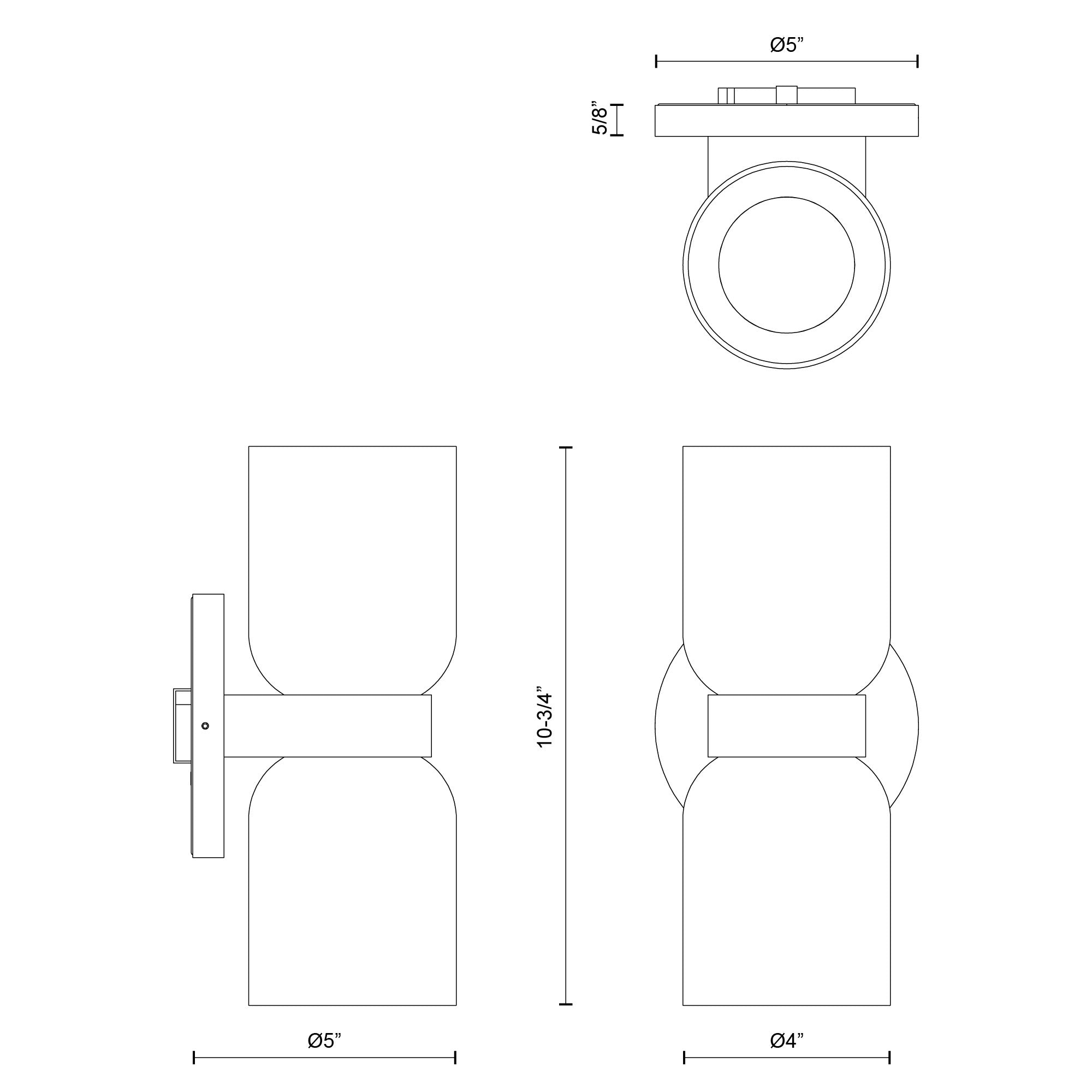 Cedar 11-in Aluminum Wall Sconce