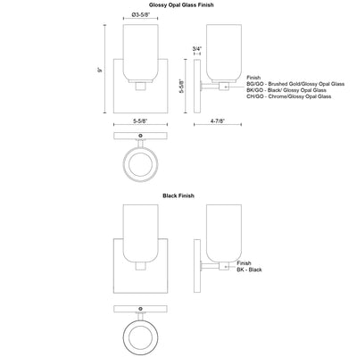 Nola 4-in Steel Wall Sconce