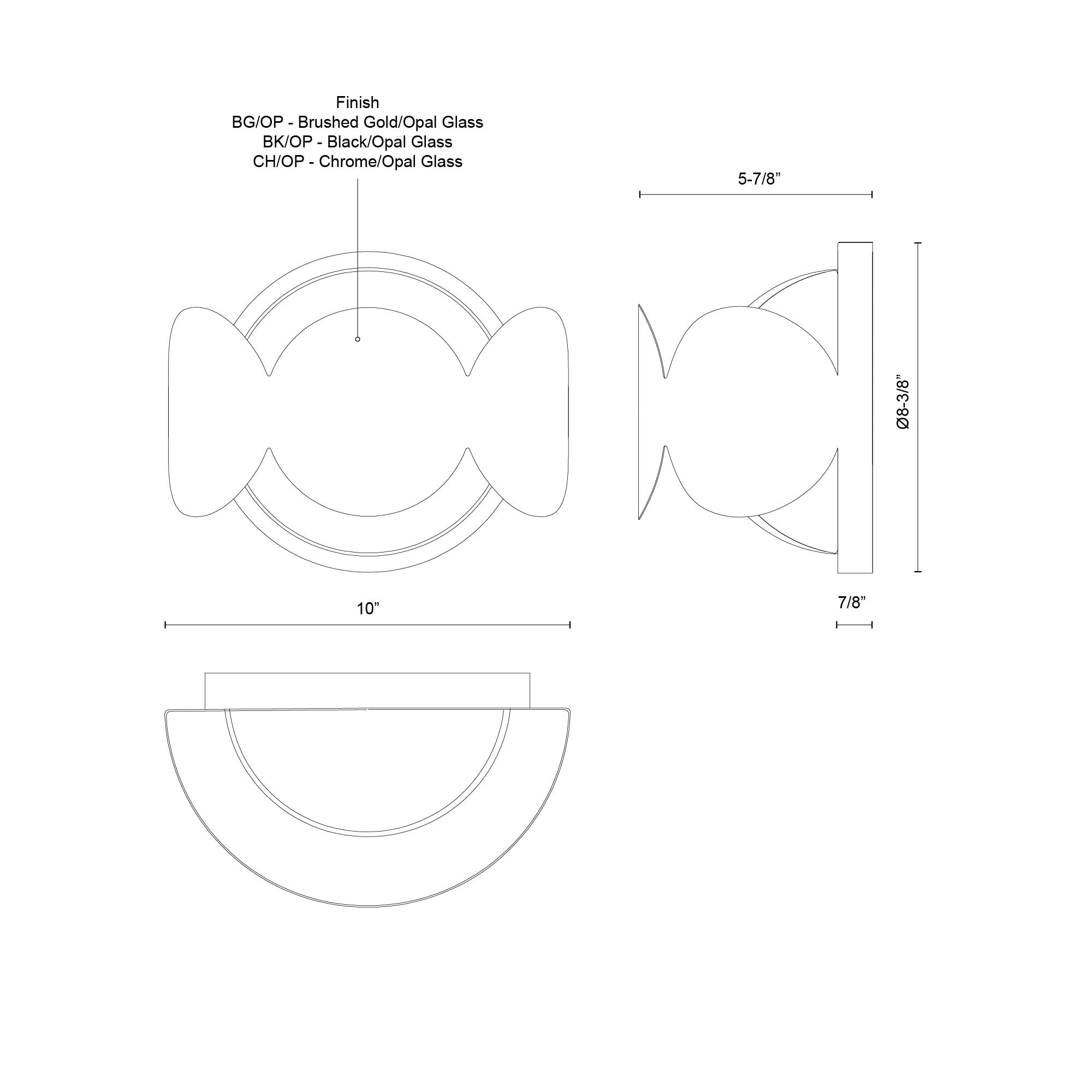 Ciel 10-in Steel Wall Sconce