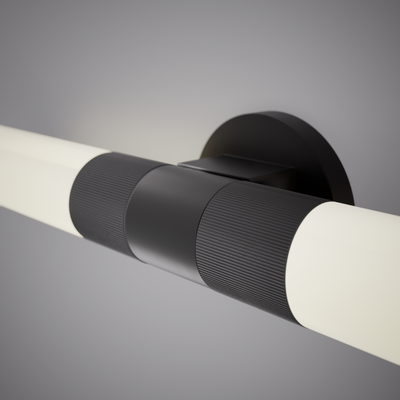 22-inch Matte Black and White Dimmable Wall Sconce