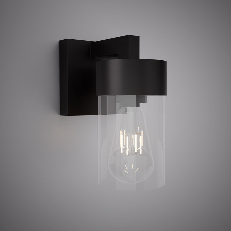 1 Lights Aurora 1-Light Wall Sconce Matte Black   60W