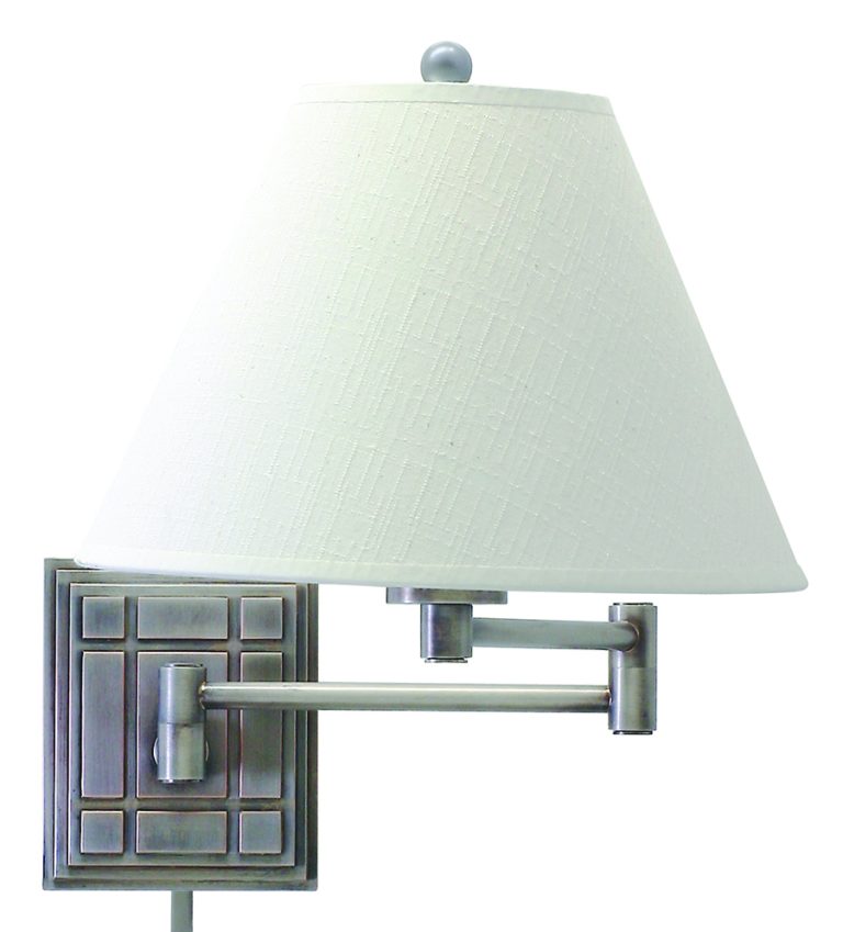 11-inch Arm Antique Silver Direct Wire Wall Swing Lamp