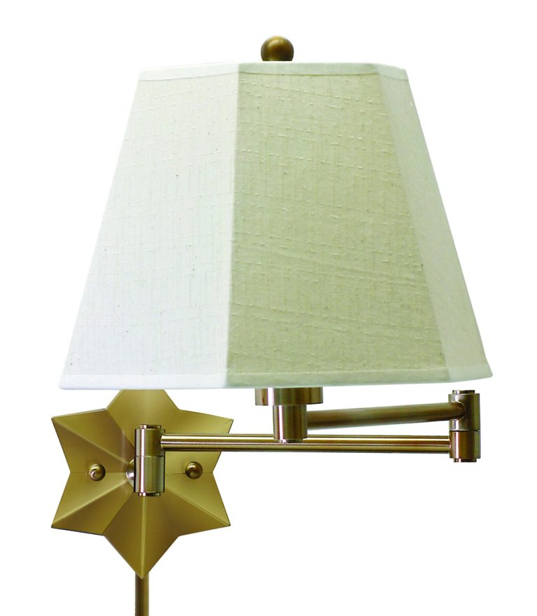 9-inch Arm Antique Brass Direct Wire Wall Swing Lamp