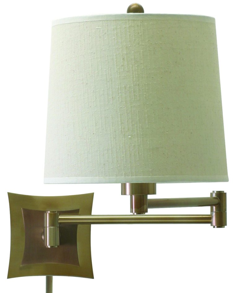 9-inch Arm Antique Brass LED Direct Wire Wall Swing Lamp