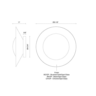 Cleo 9-in Steel Wall Sconce