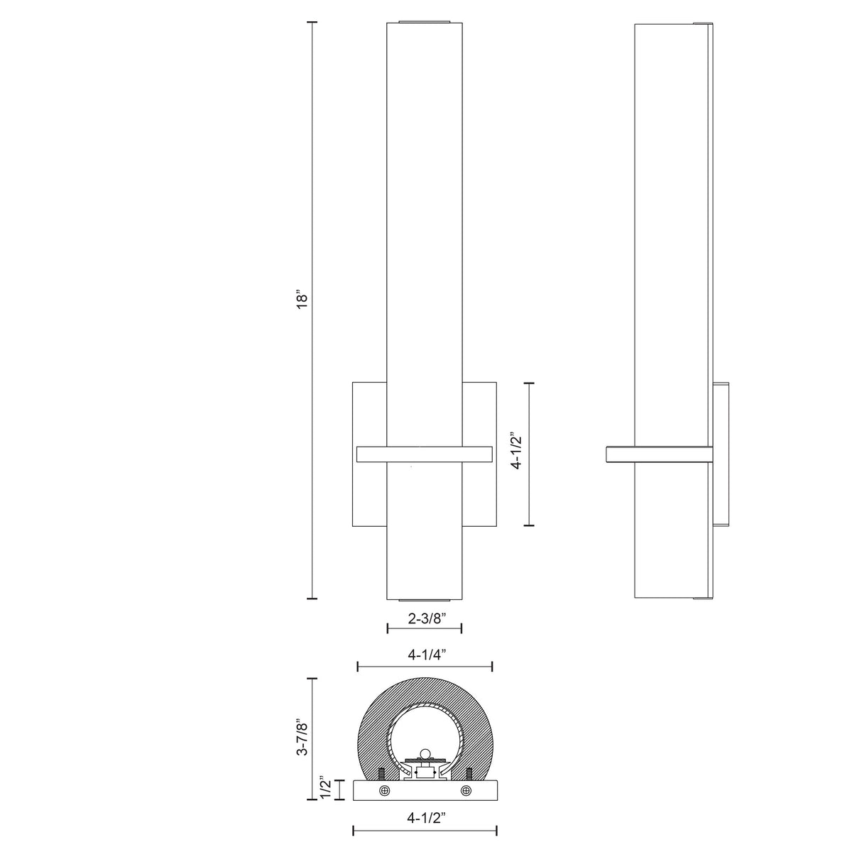 Bhutan 5-in Aluminum Wall Sconce